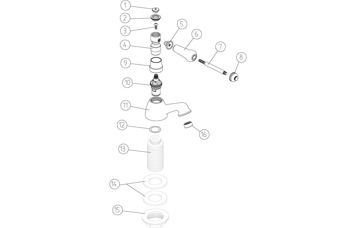 Sabira Millom Bath Pillar Taps