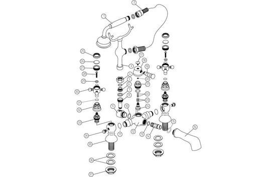 Sabira Tadlow Bath/Shower Mixer & Shower Kit