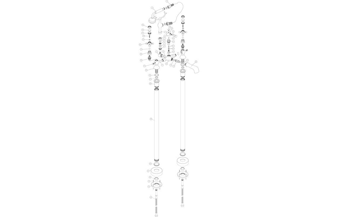 Sabira Tadlow Floor Standing Bath/Shower Mixer & Shower Kit