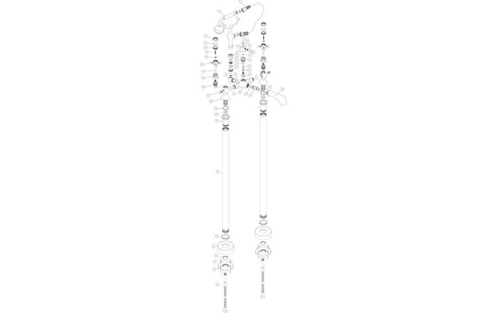 Sabira Tadlow Floor Standing Bath/Shower Mixer & Shower Kit