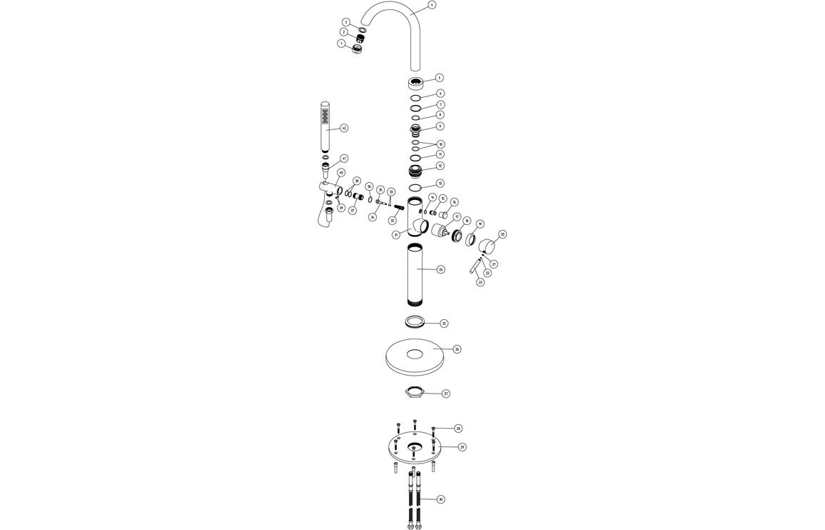 Sabira Pescara Floor Standing Bath/Shower Mixer