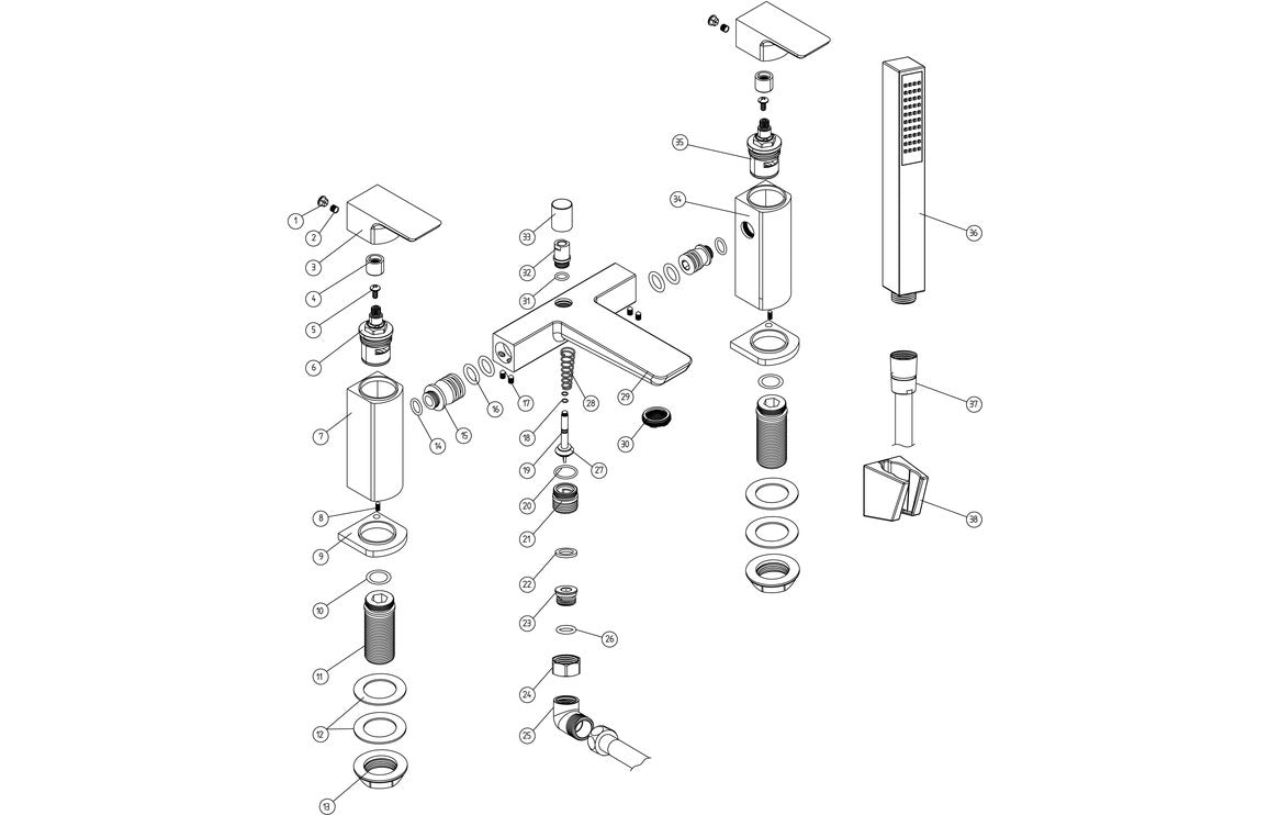 Sabira Berio Bath/Shower Mixer