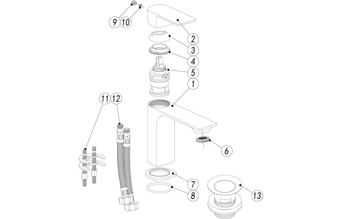 Sabira Bellona Basin Mixer & Waste