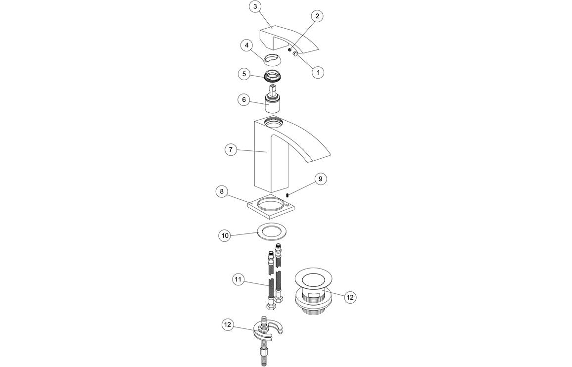 Sabira Corsica Cloakroom Basin Mixer