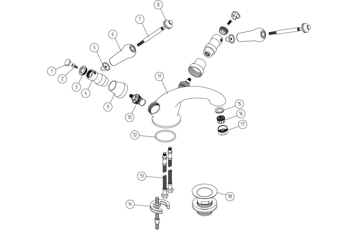 Sabira Millom Basin Mixer