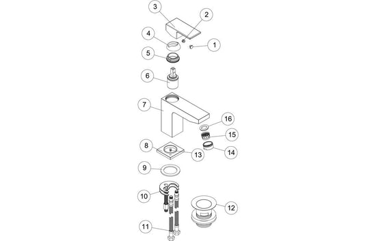 Sabira Ponza Cloakroom Basin Mixer & Waste