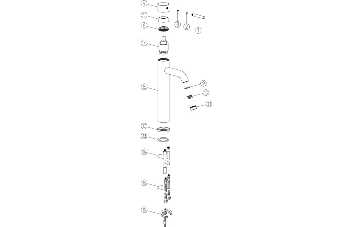 Sabira Pescara Tall Basin Mixer