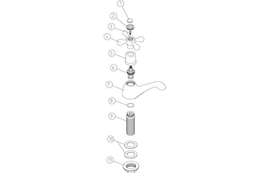 Sabira Salton Basin Pillar Taps