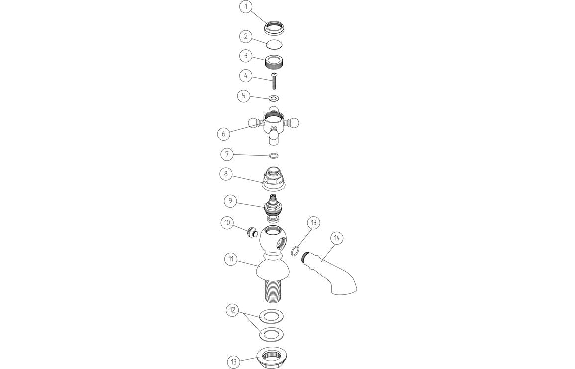 Sabira Tadlow Basin Pillar Taps