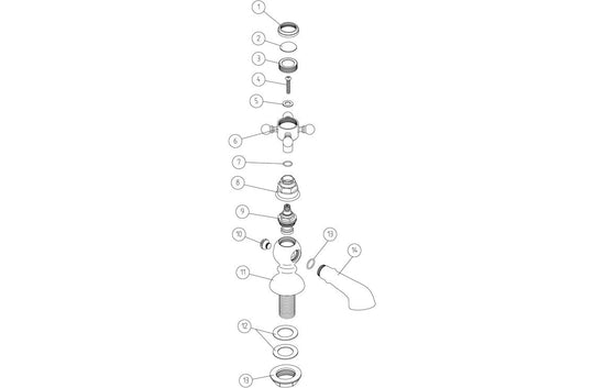 Sabira Tadlow Basin Pillar Taps