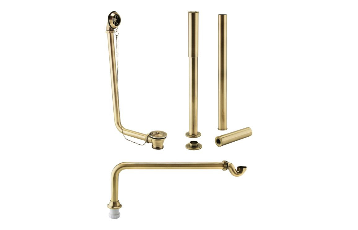 Sabira Exposed Bath Plug & Chain Waste w/Pipe Shrouds