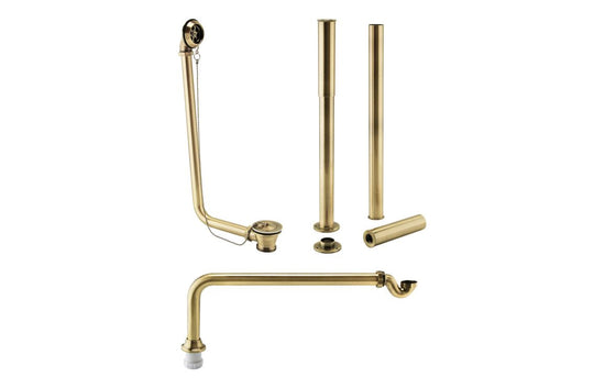 Sabira Exposed Bath Plug & Chain Waste w/Pipe Shrouds