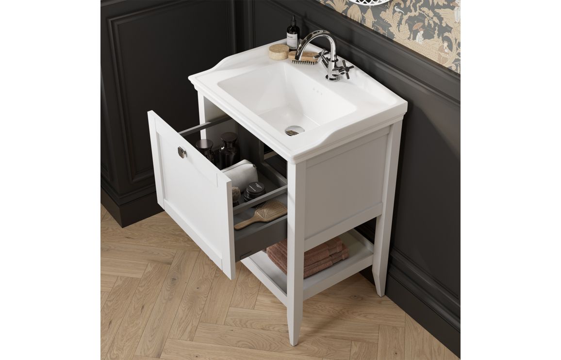 HRD 800mm Floor Standing 1 Drawer Basin Unit & Basin