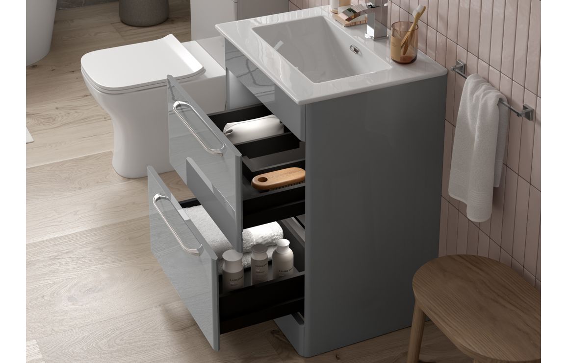 HRD 610mm 2 Drawer Wall Unit & Basin