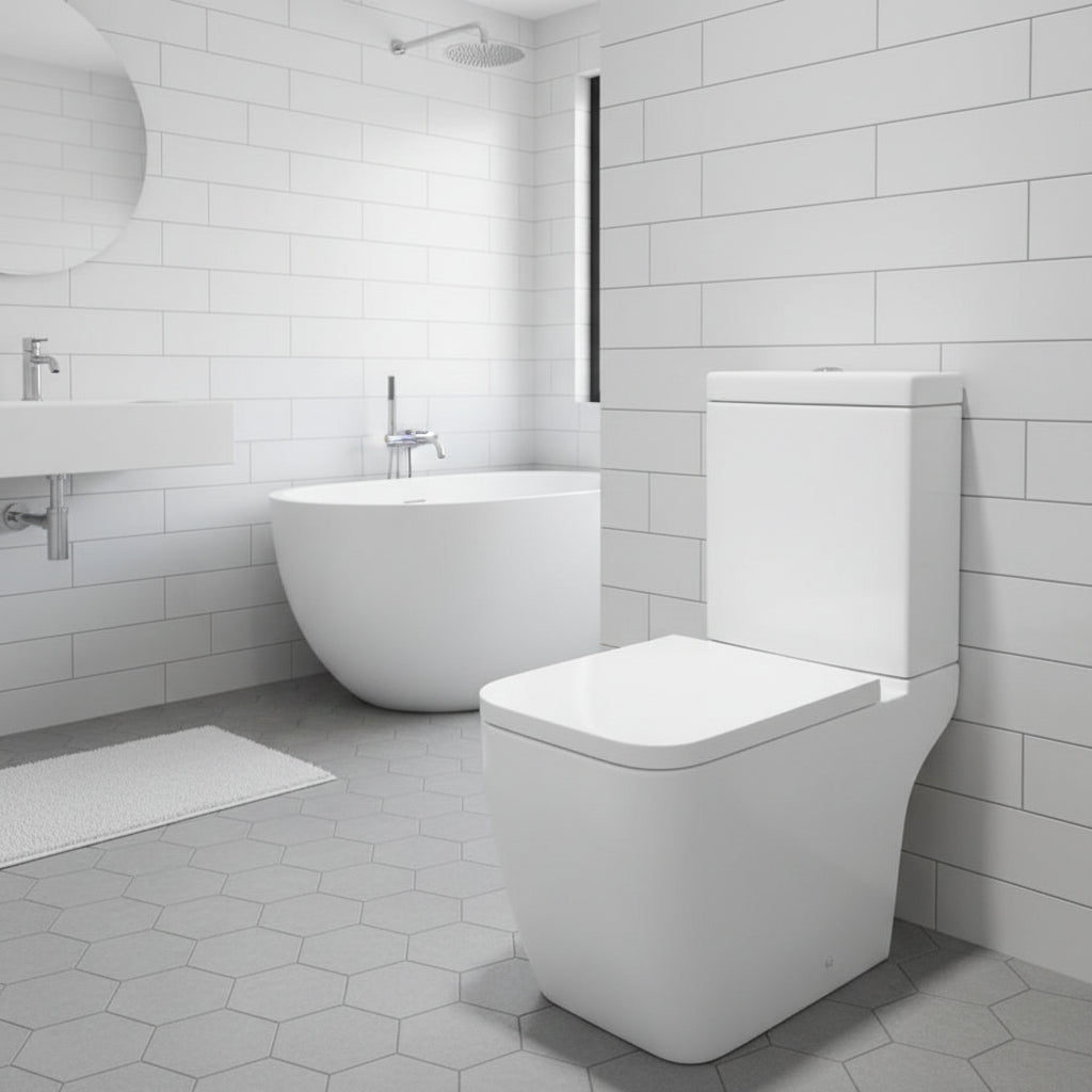 Astorra Linea Square C C Rimless Pan Open Back – Astorra Linea Square C/C Rimless Pan (Open Back) | Luxury Bathroom & Radiator Collection by HomeRangeDirect