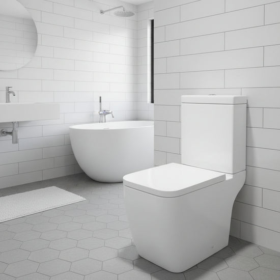 Astorra Linea Square C C Rimless Pan Open Back – Astorra Linea Square C/C Rimless Pan (Open Back) | Luxury Bathroom & Radiator Collection by HomeRangeDirect