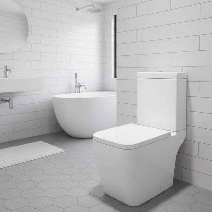 Astorra Linea Square C C Rimless Pan Open Back – Astorra Linea Square C/C Rimless Pan (Open Back) | Luxury Bathroom & Radiator Collection by HomeRangeDirect