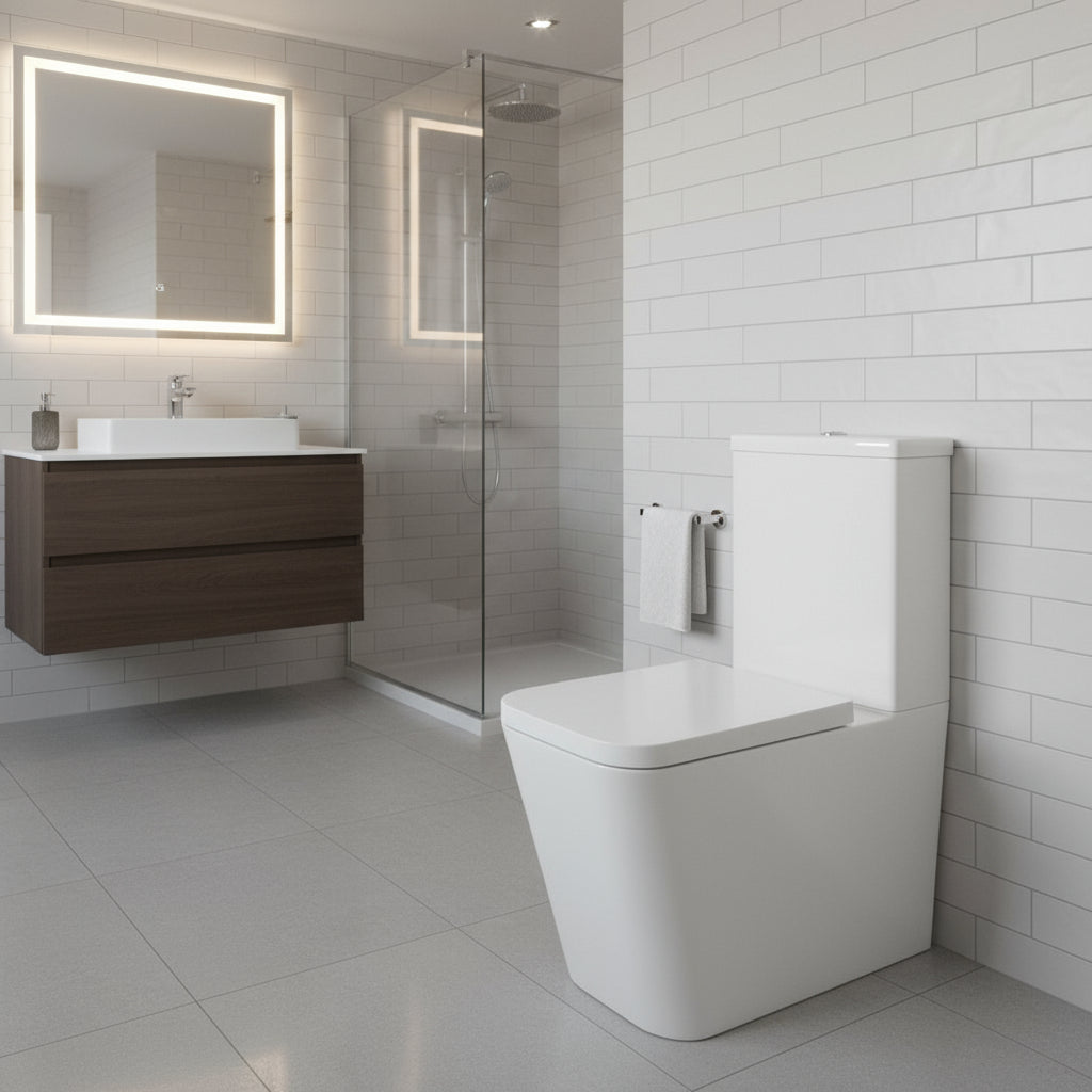 Astorra Linea Square Uf Soft Close Seat – Astorra Linea Square UF Soft Close Seat | Luxury Bathroom & Radiator Collection by HomeRangeDirect