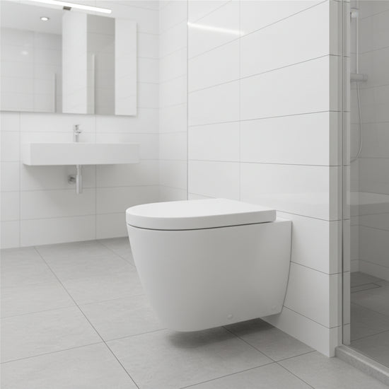 Astorra Linea Round Rimless Btw Pan – Astorra Linea Round Rimless BTW Pan | Luxury Bathroom & Radiator Collection by HomeRangeDirect