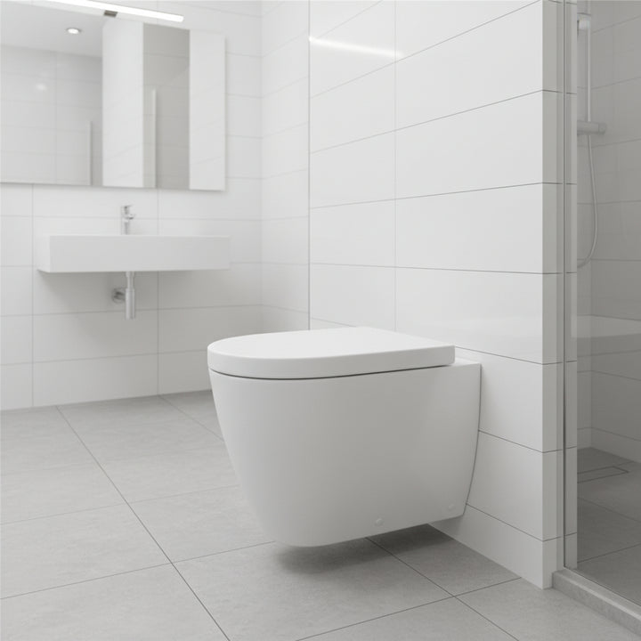 Astorra Linea Round Rimless Btw Pan – Astorra Linea Round Rimless BTW Pan | Luxury Bathroom & Radiator Collection by HomeRangeDirect