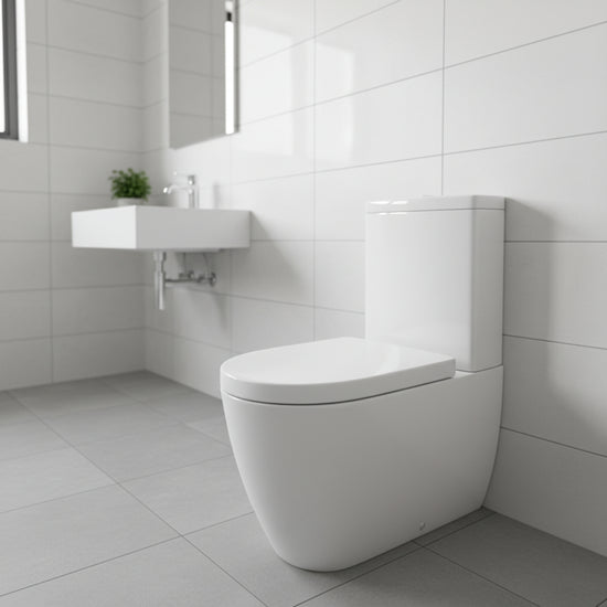 Astorra Linea Round Comfort Height Rimless C C Pan Closed Back – Astorra Linea Round Comfort Height Rimless C/C Pan (Closed Back) | Luxury Bathroom & Radiator Collection by HomeRangeDirect