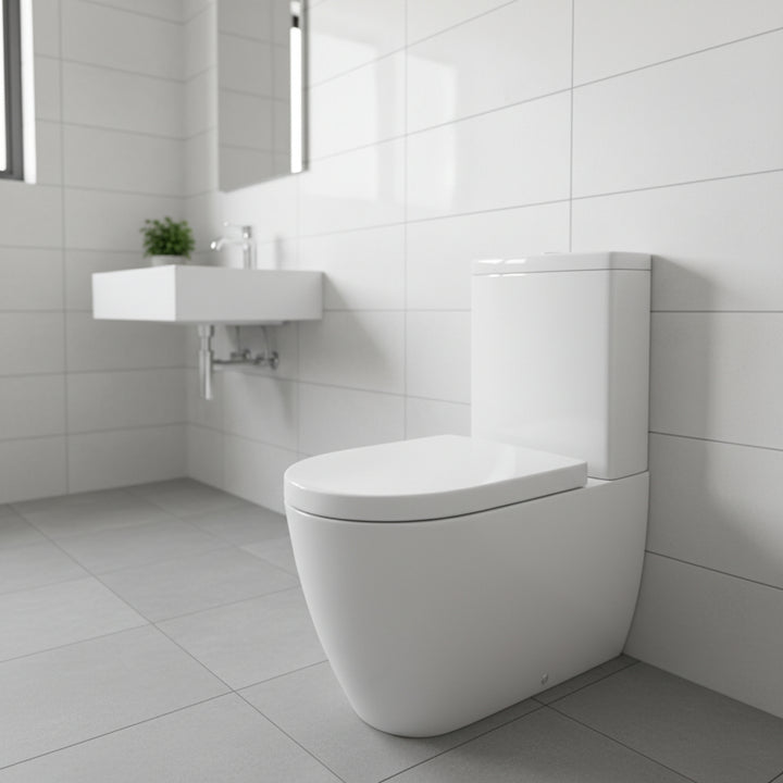 Astorra Linea Round Comfort Height Rimless C C Pan Closed Back – Astorra Linea Round Comfort Height Rimless C/C Pan (Closed Back) | Luxury Bathroom & Radiator Collection by HomeRangeDirect