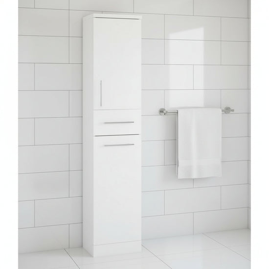 Vionyx Tall Storage Unit Slim Depth – Vionyx Tall Storage Unit (Slim Depth) | Luxury Bathroom & Radiator Collection by HomeRangeDirect