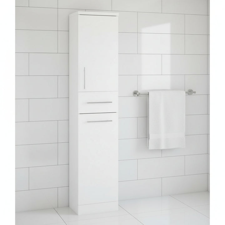 Vionyx Tall Storage Unit Slim Depth – Vionyx Tall Storage Unit (Slim Depth) | Luxury Bathroom & Radiator Collection by HomeRangeDirect