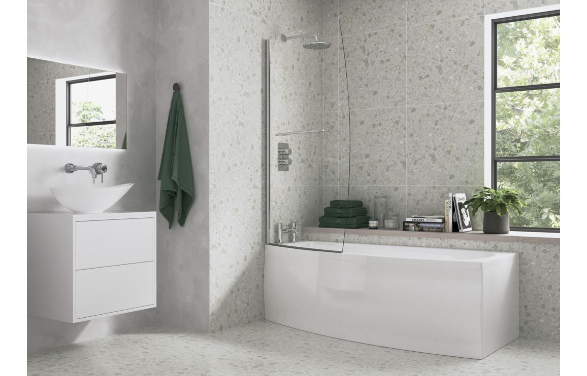 Aura Space Saving Bath 1700x740x560mm with Legs