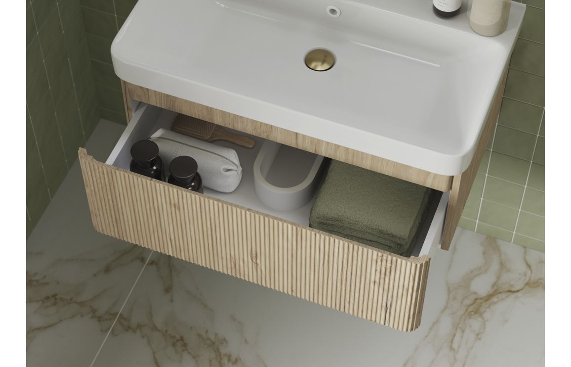 HRD 805mm Wall Hung 1 Drawer Basin Unit & Basin