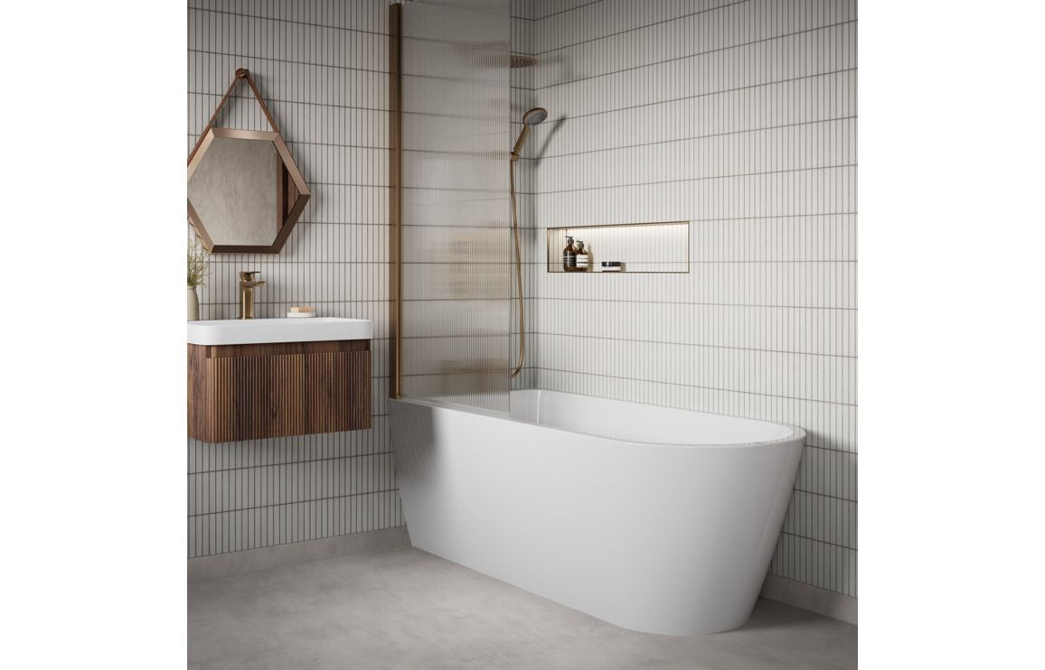 Aura Back To Wall Freestanding Bath 1630x700mm