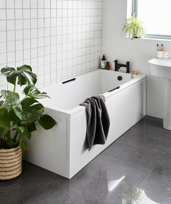 Estelle Integrated Grips Black Pair – Estelle Integrated Grips Black (Pair) | Luxury Bathroom & Radiator Collection by HomeRangeDirect