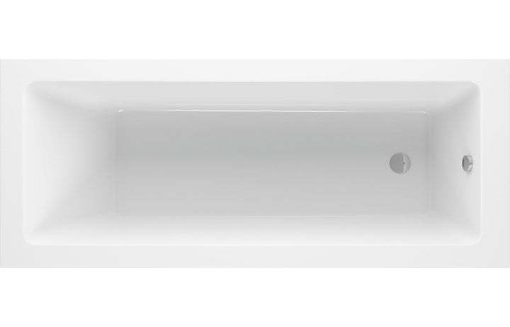 Aura Square Single End SUPERCAST Bath 1700x750x550mm with Legs