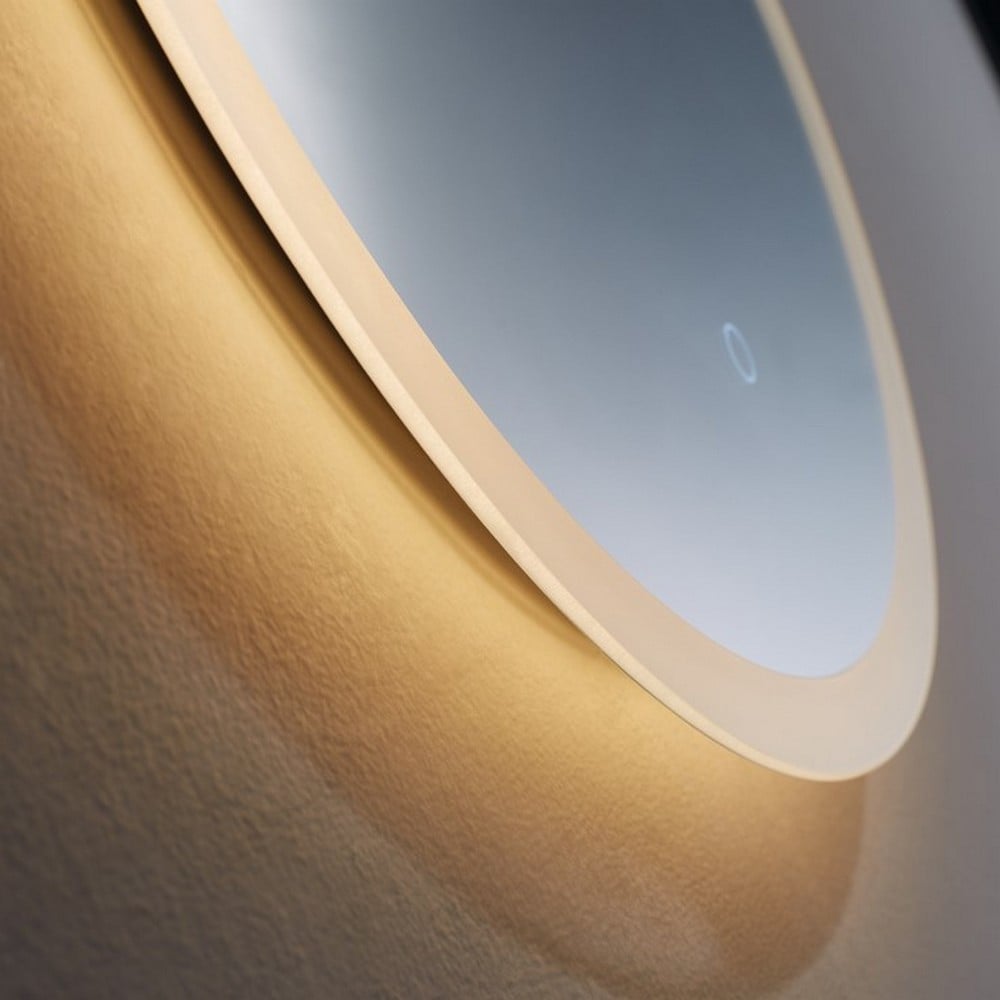 Averra Round Frosted Edge Mirror – Averra Round Frosted Edge Mirror | Luxury Bathroom & Radiator Collection by HomeRangeDirect