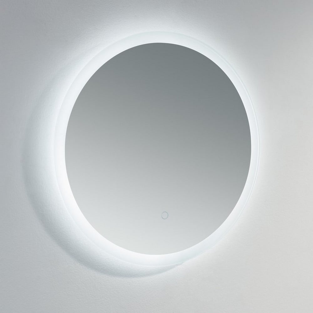 Averra Round Frosted Edge Mirror – Averra Round Frosted Edge Mirror | Luxury Bathroom & Radiator Collection by HomeRangeDirect