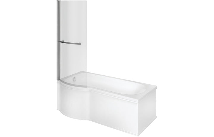Aura P-Shape Shower Bath Pack 1700x850x560mm