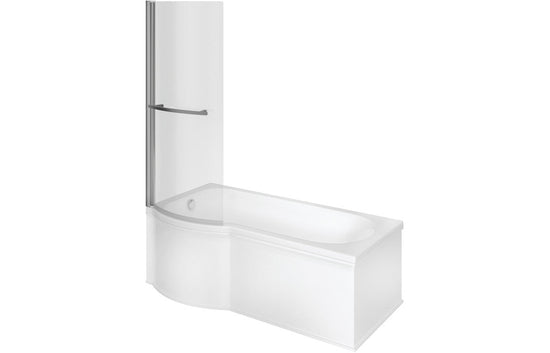 Aura P-Shape SUPERCAST Shower Bath Pack 1700x850x560mm