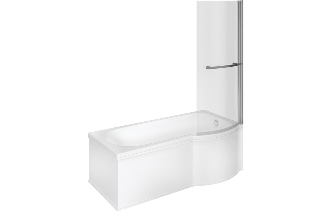 Aura P-Shape Shower Bath Pack 1700x850x560mm