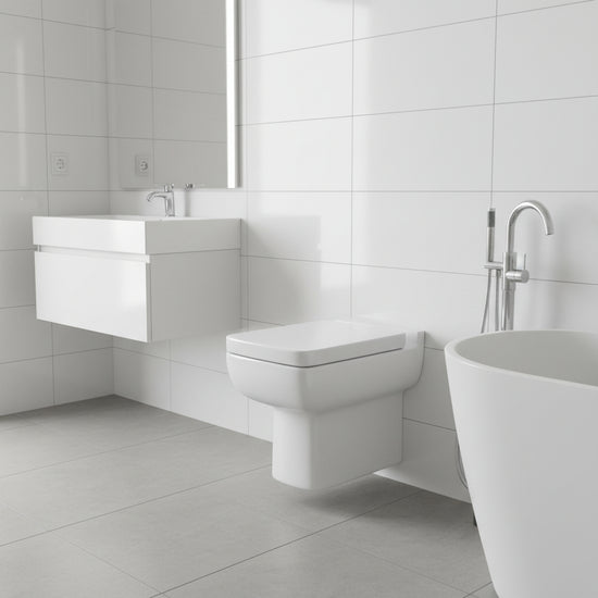 Elvora Axis 600 Btw Rimless Wc Pan – Elvora Axis 600 BTW Rimless WC Pan | Luxury Bathroom & Radiator Collection by HomeRangeDirect