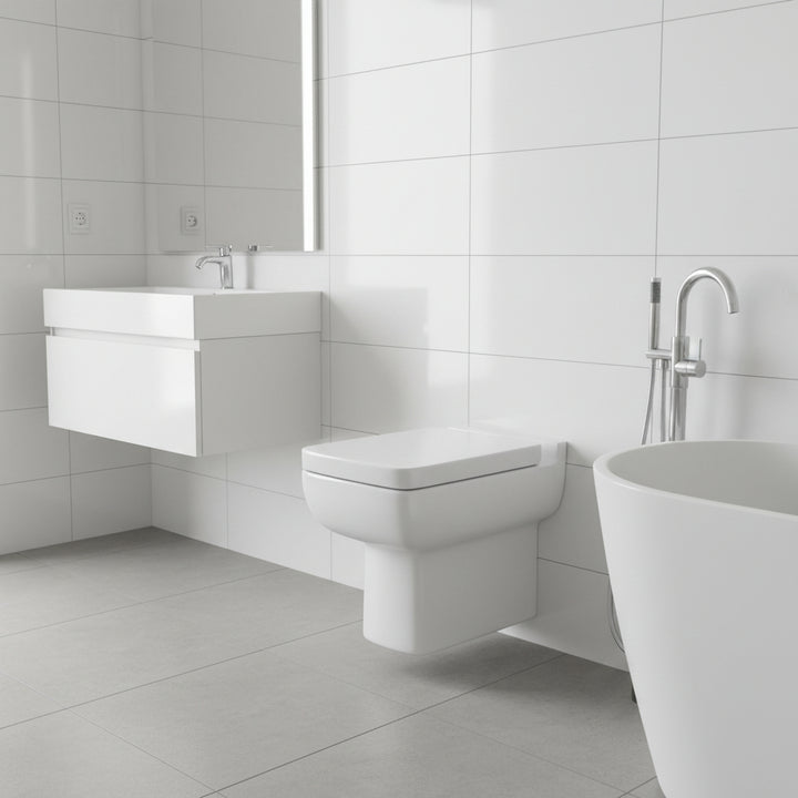 Elvora Axis 600 Btw Rimless Wc Pan – Elvora Axis 600 BTW Rimless WC Pan | Luxury Bathroom & Radiator Collection by HomeRangeDirect