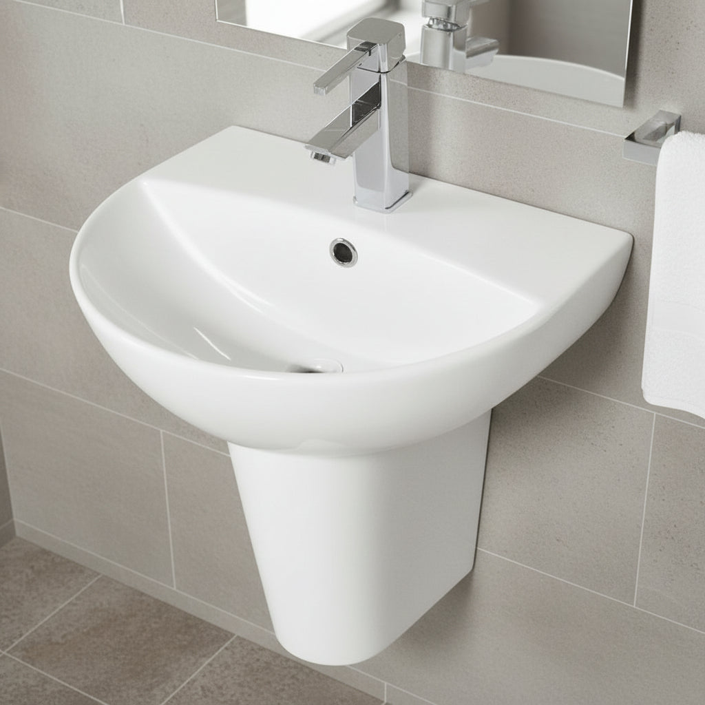 Nytra Orta Semi Pedestal – Nytra Orta Semi Pedestal | Luxury Bathroom & Radiator Collection by HomeRangeDirect