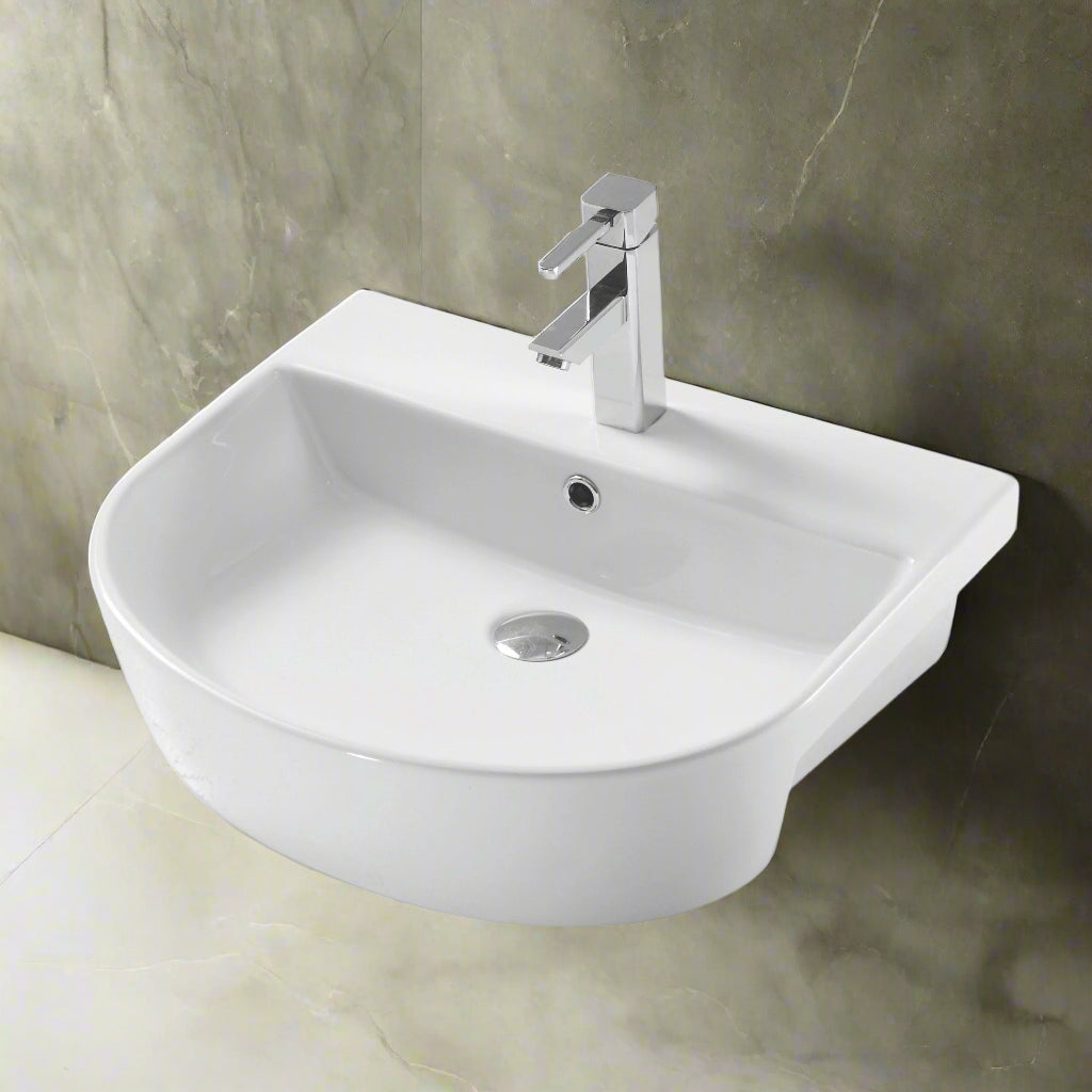 Nytra Orta Semi Recessed 1Th Basin – Nytra Orta Semi Recessed 1TH Basin | Luxury Bathroom & Radiator Collection by HomeRangeDirect