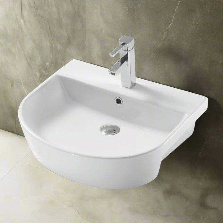 Nytra Orta Semi Recessed 1Th Basin – Nytra Orta Semi Recessed 1TH Basin | Luxury Bathroom & Radiator Collection by HomeRangeDirect