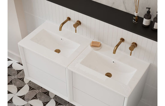 HRD 1210mm Wall Hung 4 Drawer Basin Unit & 2TH Basin