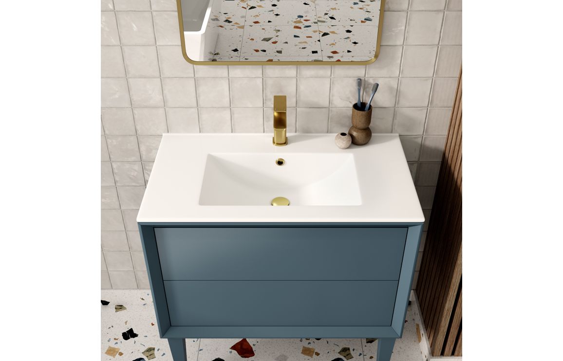 HRD 1210mm Wall Hung 4 Drawer Basin Unit & 2TH Basin