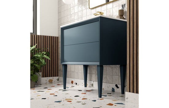 HRD 610mm Wall Hung 2 Drawer Basin Unit & 1TH Basin