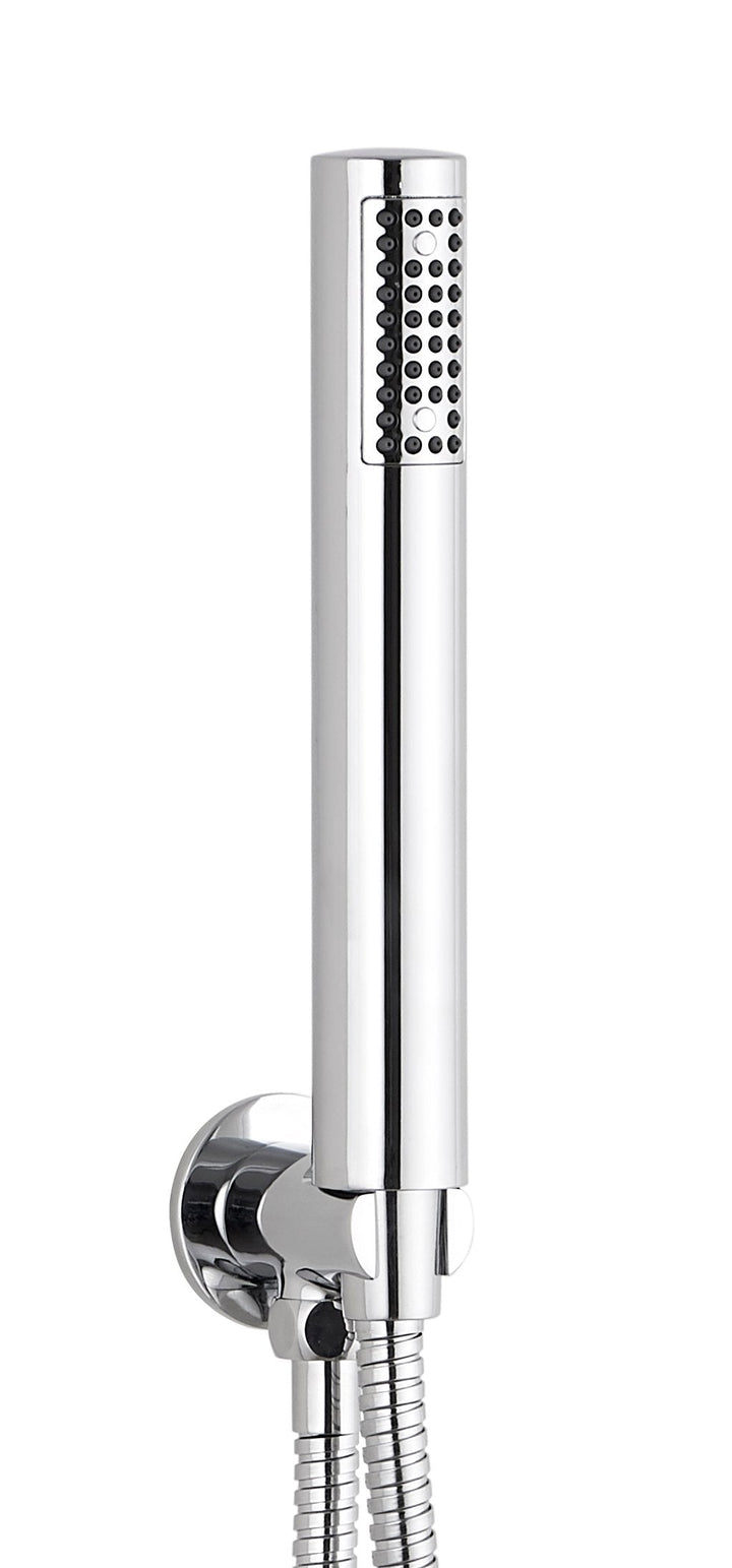 Quorra Round Outlet Elbow With Wall Bracket Handset – Quorra Round Outlet Elbow with Wall Bracket & Handset | Luxury Bathroom & Radiator Collection by HomeRangeDirect