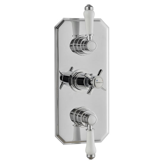 Zythera Triple Concealed Thermostatic Shower Valve Traditional Handle 2 Way – Zythera Triple Concealed Thermostatic Shower Valve – Traditional Handle (2 Way) | Luxury Bathroom & Radiator Collection by HomeRangeDirect