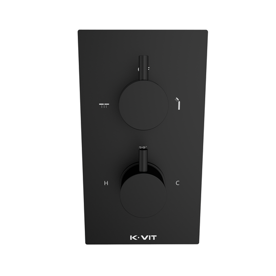 Zythera Round Concealed Thermostatic Shower Valve With Diverter – Zythera Round Concealed Thermostatic Shower Valve with Diverter | Luxury Bathroom & Radiator Collection by HomeRangeDirect