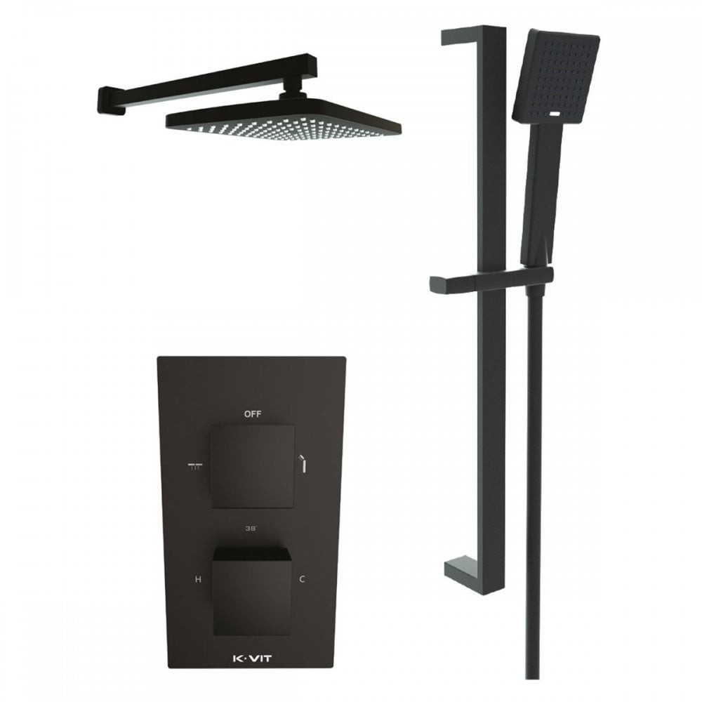 Zythera Square Concealed Thermostatic Shower Valve With Diverter – Zythera Square Concealed Thermostatic Shower Valve with Diverter | Luxury Bathroom & Radiator Collection by HomeRangeDirect